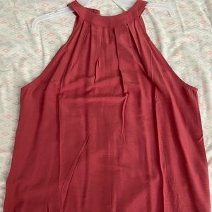 Red Shein High Neck Top